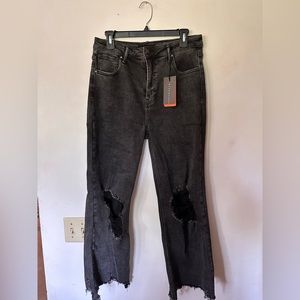 Risen crop jeans vintage black 13/31